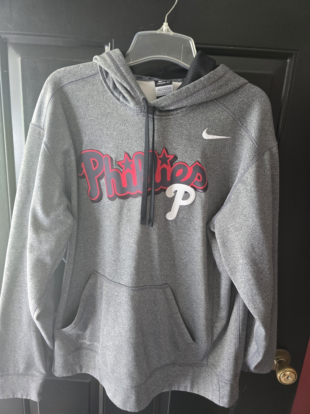 Nike Philadelphia Phillies Size Large Gray Hoodie